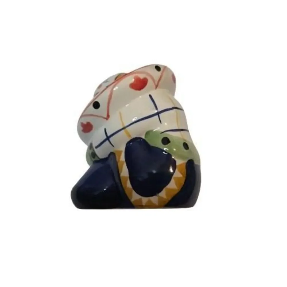 Talavera Style Mexican Salt & Pepper Shakers Sombrero Pair Hand Painted Ceramic